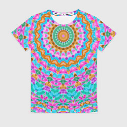 Женская футболка Разноцветный калейдоскоп