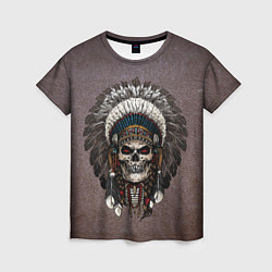 Футболка женская Индеец, цвет: 3D-принт