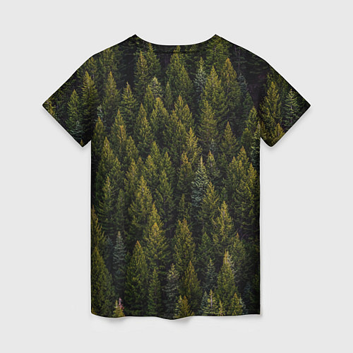 Женская футболка Лес вечный / 3D-принт – фото 2