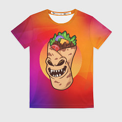 Футболка женская Шаурма - зомби, цвет: 3D-принт