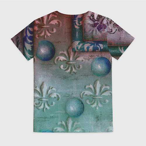 Женская футболка Объемная абстракция - Флер-де-лис / 3D-принт – фото 2