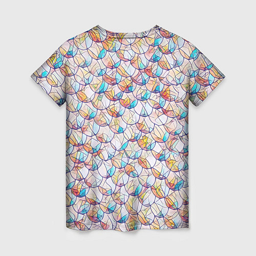Женская футболка Разноцветная чешуя / 3D-принт – фото 2