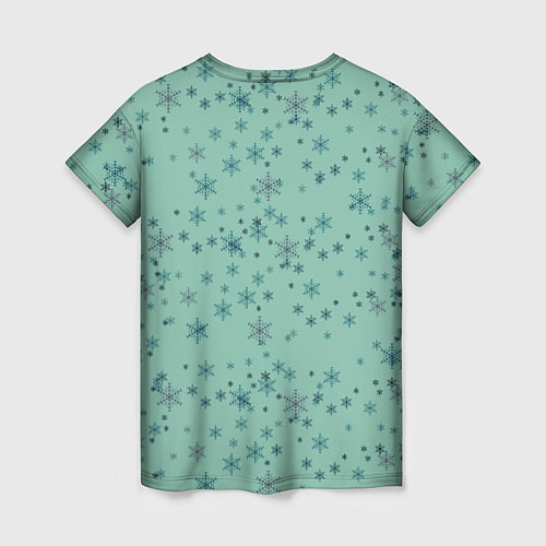 Женская футболка Зима снежинки / 3D-принт – фото 2