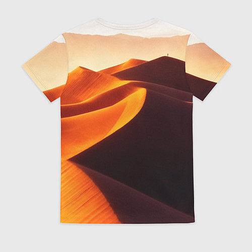 Женская футболка Пустыня дюна барханы / 3D-принт – фото 2