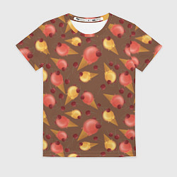 Футболка женская Сладкое мороженое, цвет: 3D-принт