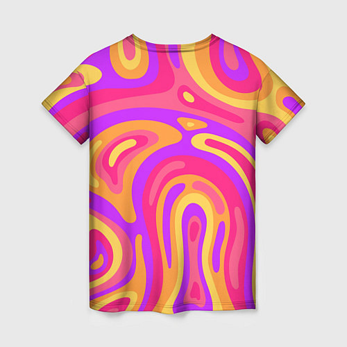 Женская футболка Абстракция позитив Красочный и яркий принт / 3D-принт – фото 2