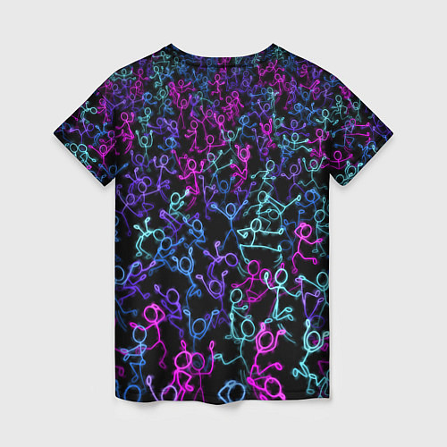 Женская футболка Neon Rave Party / 3D-принт – фото 2