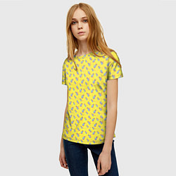 Футболка женская Pineapple Pattern, цвет: 3D-принт — фото 2