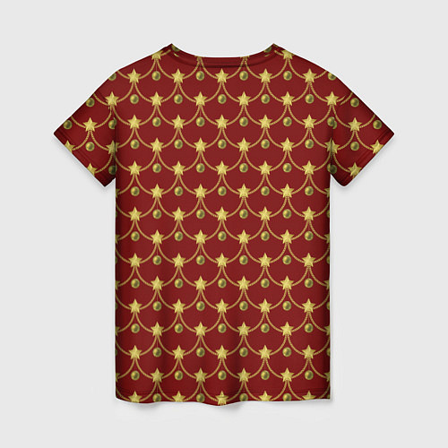 Женская футболка Ёлочные Звёзды / 3D-принт – фото 2