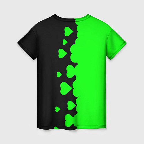 Женская футболка Любовь Эндермена и Крипера Майнкрафт / 3D-принт – фото 2