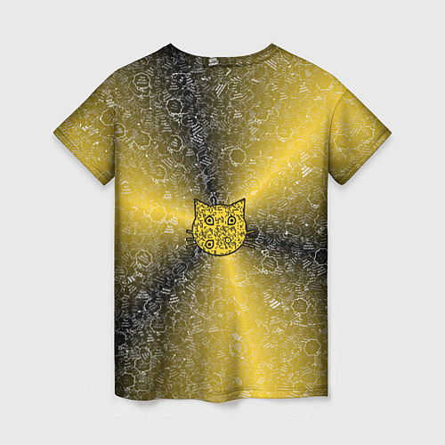 Женская футболка Кот на фоне АПВ 6 2 3 9 / 3D-принт – фото 2