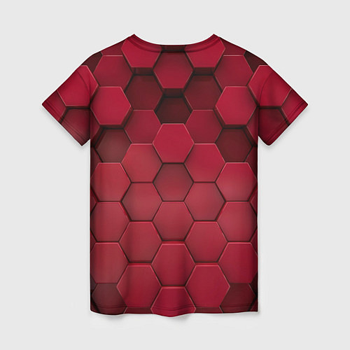 Женская футболка Игра в кальмара - красные 3D кубы / 3D-принт – фото 2