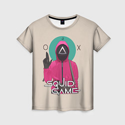 Футболка женская Squid game - Игра в кальмара треугольник, цвет: 3D-принт