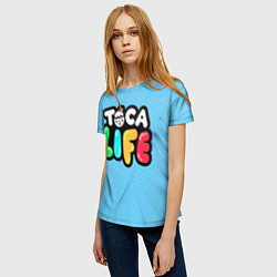 Футболка женская Toca Life: Logo, цвет: 3D-принт — фото 2