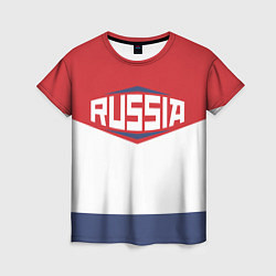 Футболка женская Russia, цвет: 3D-принт