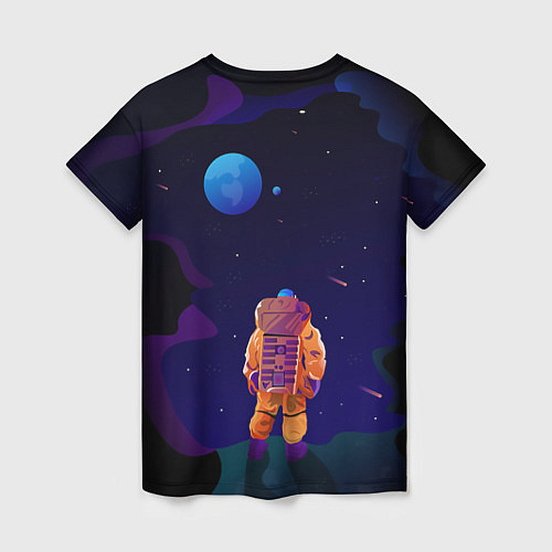 Женская футболка Космонавт на Дистанции / 3D-принт – фото 2