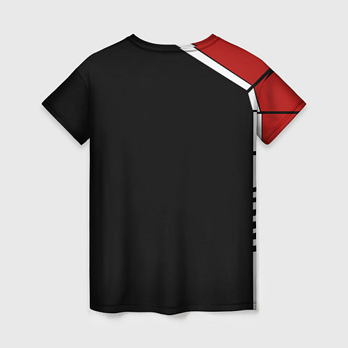 Женская футболка АУДИ ЛОГО AUDI GEOMETRY RED STRIPES LINE / 3D-принт – фото 2