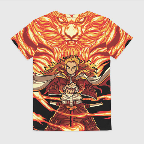 Женская футболка Пламенный столб Ренгоку Кенджуро / 3D-принт – фото 2