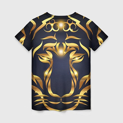 Женская футболка Золотой символ года Тигр / 3D-принт – фото 2