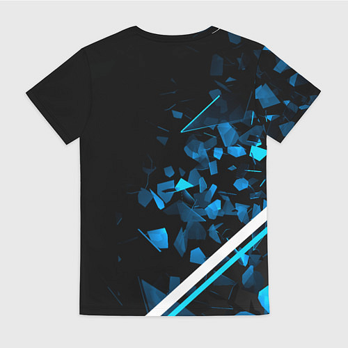 Женская футболка Mercedes AMG Осколки стекла / 3D-принт – фото 2