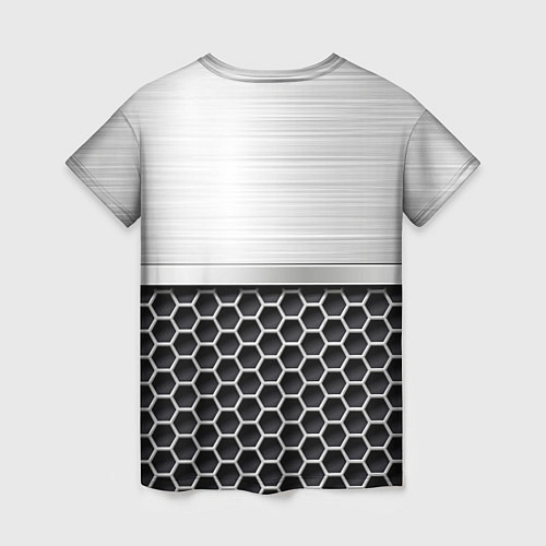 Женская футболка Шевроле Стальная решетка / 3D-принт – фото 2