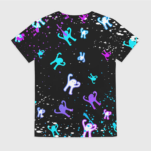 Женская футболка КОТ ЪУЪ СЪУКА NEON / 3D-принт – фото 2