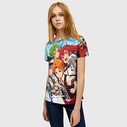 Футболка женская Реинкарнация безработного главные герои, цвет: 3D-принт — фото 2