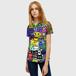 Футболка женская Geometry Dash: All Skins, цвет: 3D-принт — фото 2