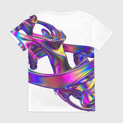 Женская футболка Голографический ураган / 3D-принт – фото 2