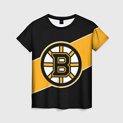 Футболка женская Бостон Брюинз, Boston Bruins, цвет: 3D-принт