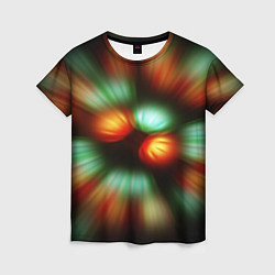 Женская футболка Вспышка света в виде ярких линий