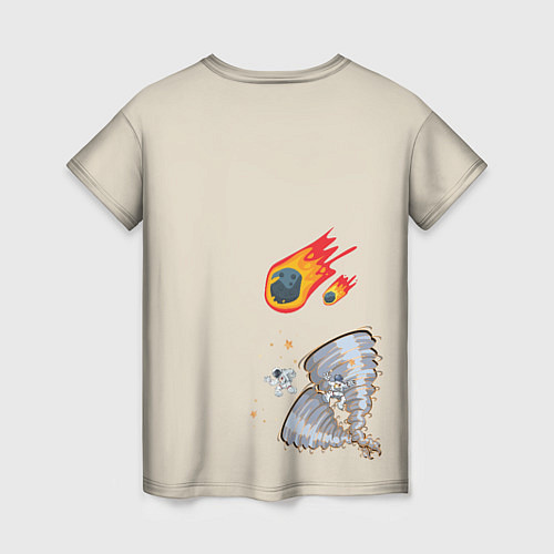 Женская футболка NASA Космос - космонавт / 3D-принт – фото 2