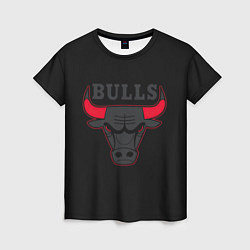 Женская футболка CHICAGO BULLS ЧИКАГО БУЛЛС ЯРОСТЬ БЫКА