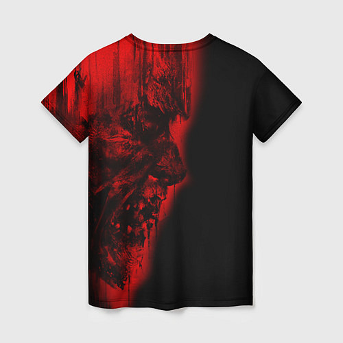 Женская футболка DYING LIGHT RED ZOMBIE FACE / 3D-принт – фото 2