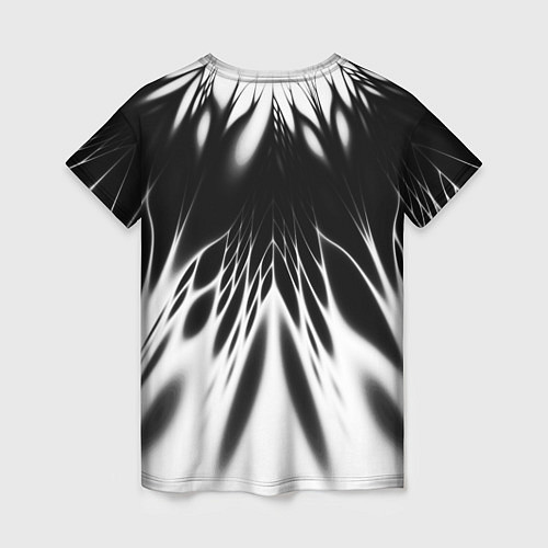 Женская футболка Белый и черный - коллекция Лучи - Хуф и Ся / 3D-принт – фото 2