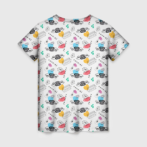 Женская футболка Friends pattern / 3D-принт – фото 2