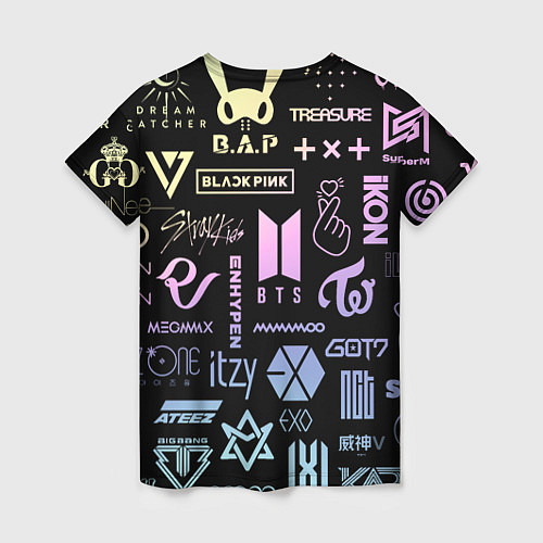 Женская футболка K-pop лого исполнителей / 3D-принт – фото 2