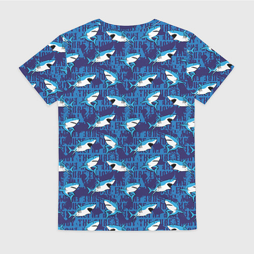 Женская футболка Акулы SURF / 3D-принт – фото 2