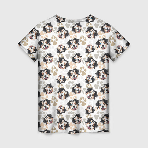 Женская футболка Собака Австралийская Овчарка / 3D-принт – фото 2