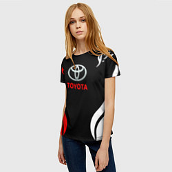 Футболка женская Автомобиль Toyota, цвет: 3D-принт — фото 2