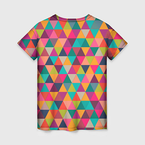 Женская футболка Единорог на радуге в геометрии / 3D-принт – фото 2