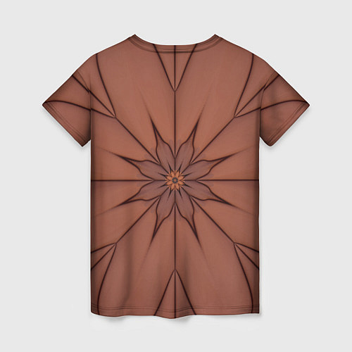 Женская футболка Абстрактный цветок Оранжевый 1-29 / 3D-принт – фото 2