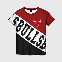 Футболка женская Чикаго Буллз, Chicago Bulls, SPORT, цвет: 3D-принт
