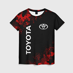 Женская футболка TOYOTA MILITARY PIXEL BLACK RED