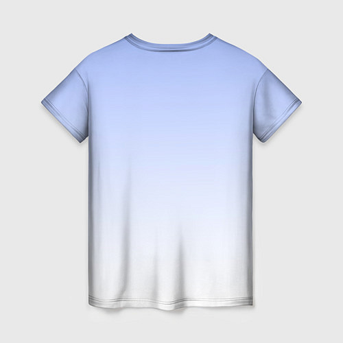 Женская футболка Девочка лепит снеговика / 3D-принт – фото 2