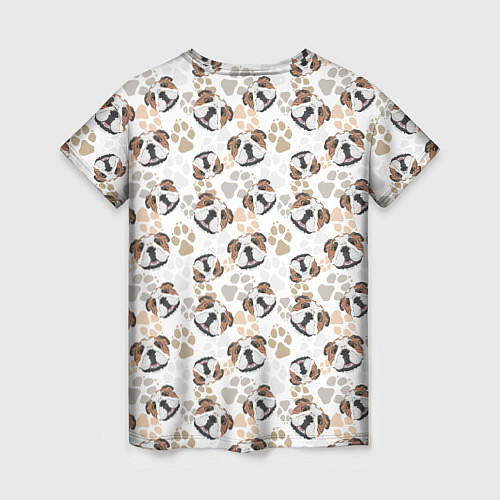 Женская футболка Английский Бульдог Bulldog / 3D-принт – фото 2