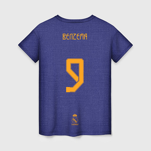 Женская футболка Real Madrid Benzema 9 Viola Theme / 3D-принт – фото 2