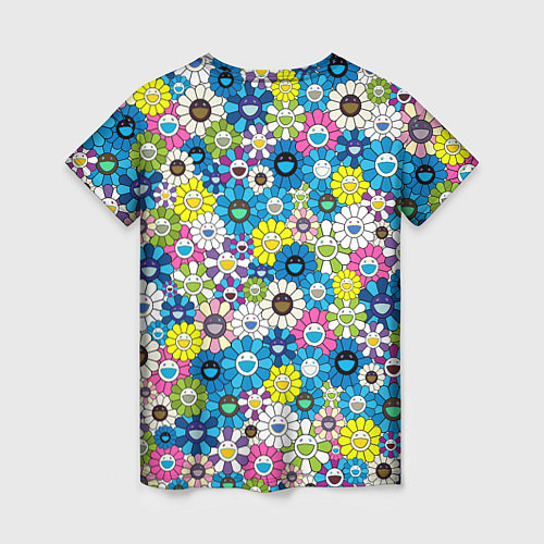 Женская футболка Takashi Murakami Улыбающиеся цветы / 3D-принт – фото 2