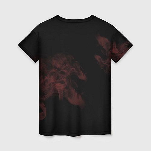 Женская футболка Череп Красно-черный / 3D-принт – фото 2
