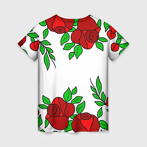 Женская футболка Татьяна в розах / 3D-принт – фото 2